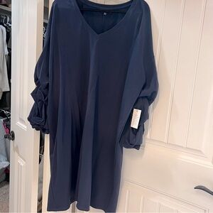 NEW NWT Eloquii Navy Dress - Midi - Cotton, spandex, polyester Size 22/24 - Plus